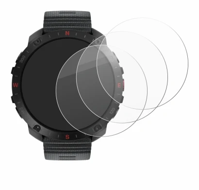 Image of the device Polar Grit X2 Pro with a wide variety of screen protectors.