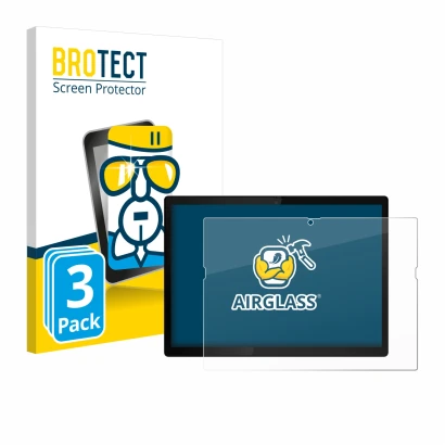 Front side of a product packaging with the brand logo BROTECT. Next to it is the device Lenovo ThinkPad X12 Detachable Gen 2 s