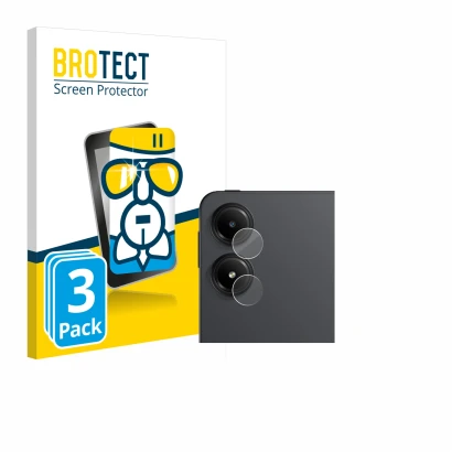 Front side of a product packaging with the brand logo BROTECT. Next to it is the device Xiaomi Redmi Pad Pro (ONLY Camera Lens