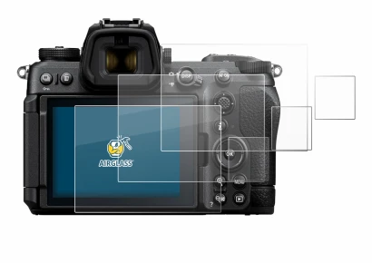 Image of the device Nikon Z6 III with a wide variety of screen protectors.