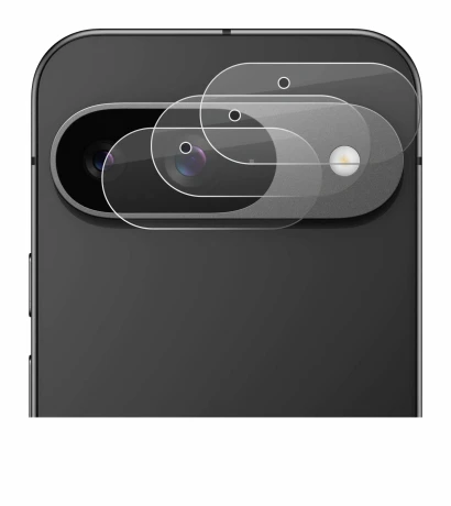 Image of the device Google Pixel 9 (ONLY Camera Lens) with a wide variety of screen protectors.