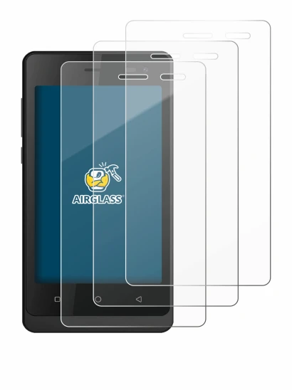 Image of the device Logicom Wave 2 with a wide variety of screen protectors.