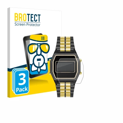 Front side of a product packaging with the brand logo BROTECT. Next to it is the device Armitron Rubik shown with the correspo