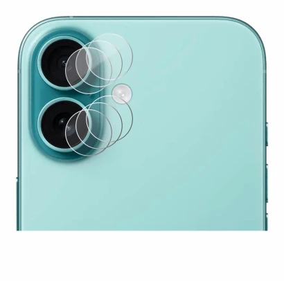 Image of the device Apple iPhone 16 Plus (ONLY Camera Lens) with a wide variety of screen protectors.