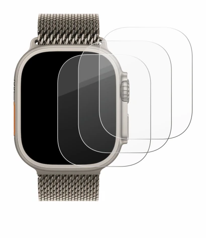 Image of the device Apple Watch Ultra 3 with a wide variety of screen protectors.