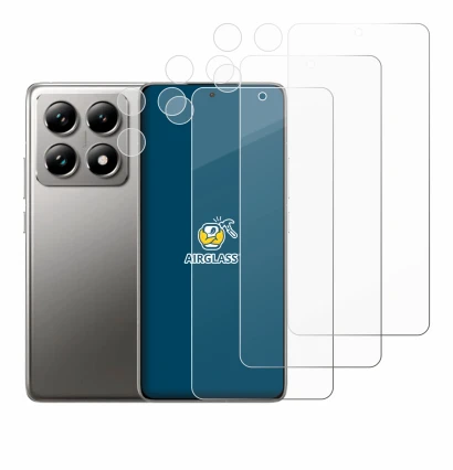 Image of the device Xiaomi 14T Pro (Front+Camera) with a wide variety of screen protectors.