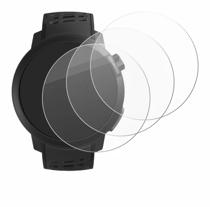 Image of the device Coros Pace Pro with a wide variety of screen protectors.