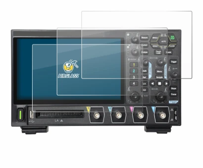Image of the device Rigol DHO914 with a wide variety of screen protectors.