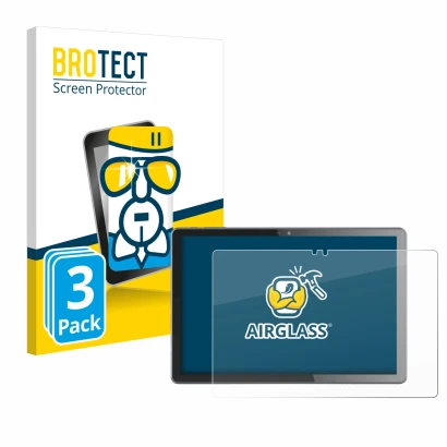 Front side of a product packaging with the brand logo BROTECT. Next to it is the device VALE V10E-LTE shown with the correspon
