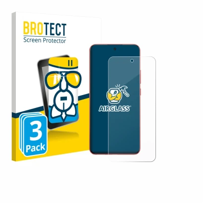 Front side of a product packaging with the brand logo BROTECT. Next to it is the device Oppo A5 Pro shown with the correspondi