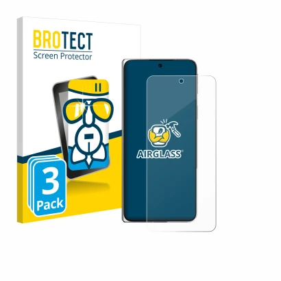 Front side of a product packaging with the brand logo BROTECT. Next to it is the device Oppo Find N5 shown with the correspond