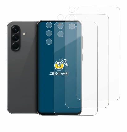 Image of the device Samsung Galaxy A56 5G (Front+Camera) with a wide variety of screen protectors.