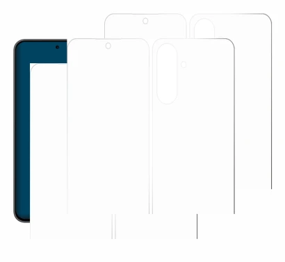 Image of the device Samsung Galaxy A36 5G (Front+Back) with a wide variety of screen protectors.
