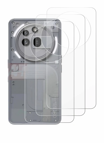 Image of the device Nothing Phone (3a) Pro (Back) with a wide variety of screen protectors.