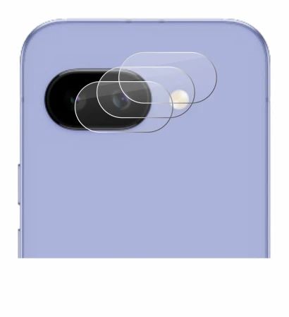 Image of the device Google Pixel 9a (ONLY Camera Lens) with a wide variety of screen protectors.