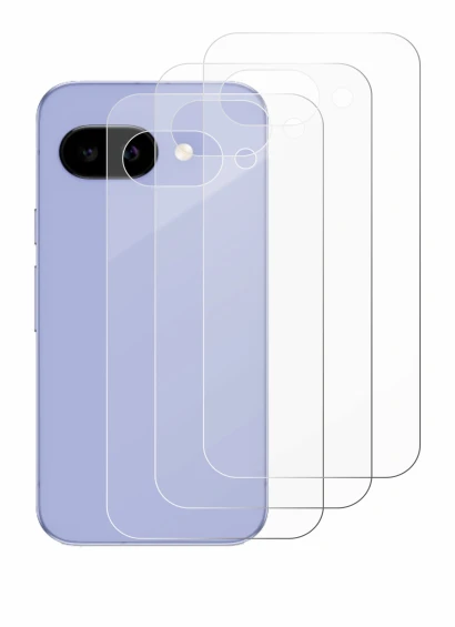 Image of the device Google Pixel 9a (Back) with a wide variety of screen protectors.