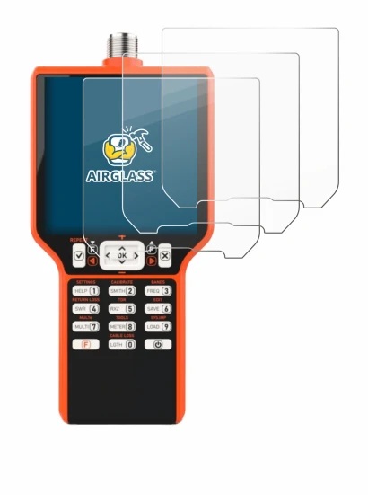 Image of the device RigExpert MATCH with a wide variety of screen protectors.