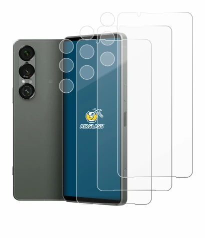 Image of the device Sony Xperia 1 VII (Front+Camera) with a wide variety of screen protectors.
