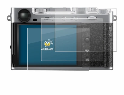 Image of the device Fujifilm X-E5 with a wide variety of screen protectors.