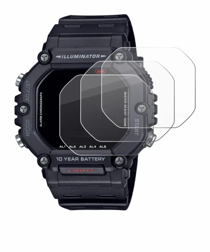 Image of the device Casio AE-1600H with a wide variety of screen protectors.