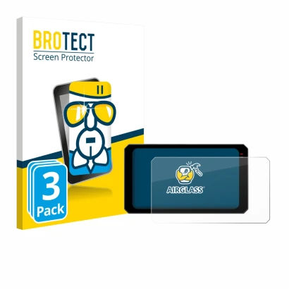 Front side of a product packaging with the brand logo BROTECT. Next to it is the device Chigee AIO-6 Max shown with the corres