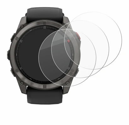 Image of the device Garmin Fenix 8 Pro AMOLED (51 mm) with a wide variety of screen protectors.