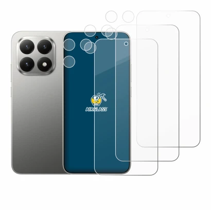 Image of the device Xiaomi 15T (Front+Camera) with a wide variety of screen protectors.