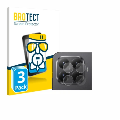 Front side of a product packaging with the brand logo BROTECT. Next to it is the device Xiaomi 15T Pro (ONLY Camera Lens) show