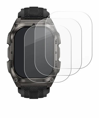 Image of the device Kospet Tank M4 with a wide variety of screen protectors.