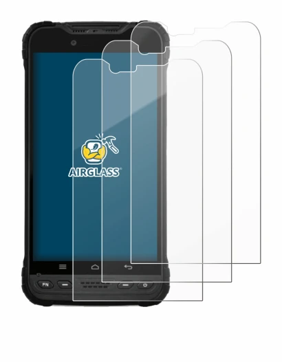 Image of the device Zebra Xplore M60 with a wide variety of screen protectors.