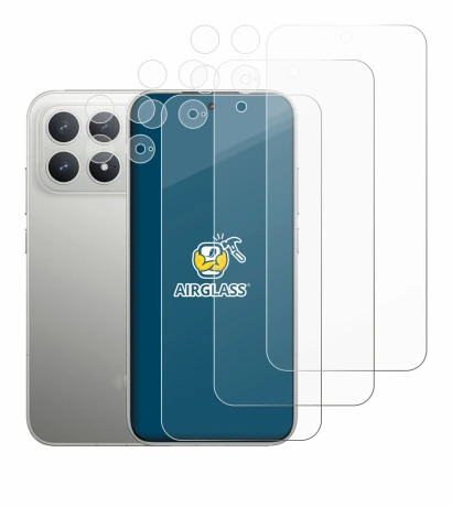 Image of the device Xiaomi Poco F8 Pro (Front+Camera) with a wide variety of screen protectors.