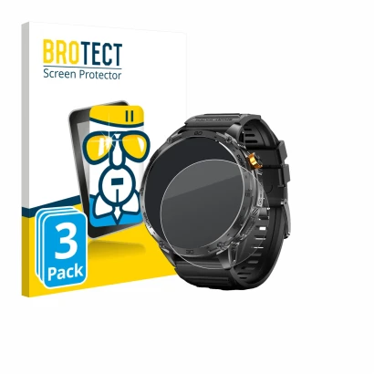 Front side of a product packaging with the brand logo BROTECT. Next to it is the device Stahlgear Zeus 2.0 1.75" shown with th