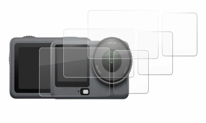 Image of the device DJI Osmo Action 6 with a wide variety of screen protectors.