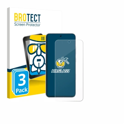Front side of a product packaging with the brand logo BROTECT. Next to it is the device Honor Win RT shown with the correspond