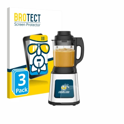 Front side of a product packaging with the brand logo BROTECT. Next to it is the device Moulinex LM83SD10 shown with the corre