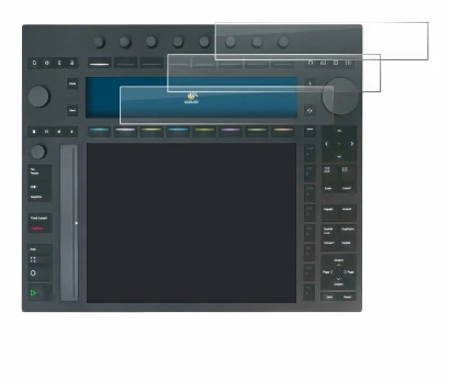 Image of the device Ableton Push 3 with a wide variety of screen protectors.