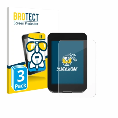 Front side of a product packaging with the brand logo BROTECT. Next to it is the device Bikevee BKV310A 2.4" shown with the co