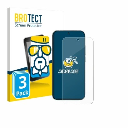 Front side of a product packaging with the brand logo BROTECT. Next to it is the device Xiaomi Redmi Turbo 5 5G shown with the