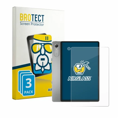 Front side of a product packaging with the brand logo BROTECT. Next to it is the device Lenovo Idea Tab Pro Gen 2 13" (Front+C