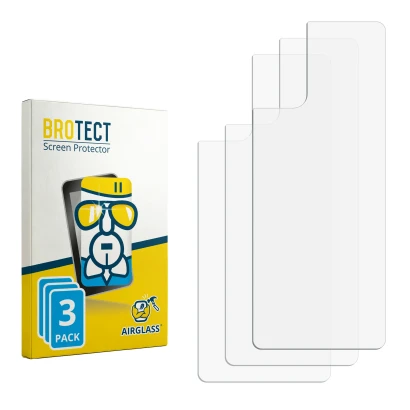 Front side of a product packaging with the brand logo BROTECT. Next to it is the corresponding screen protector.