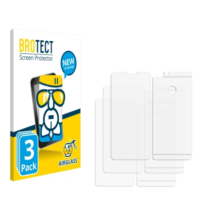 Front side of a product packaging with the brand logo BROTECT. Next to it is the corresponding screen protector.