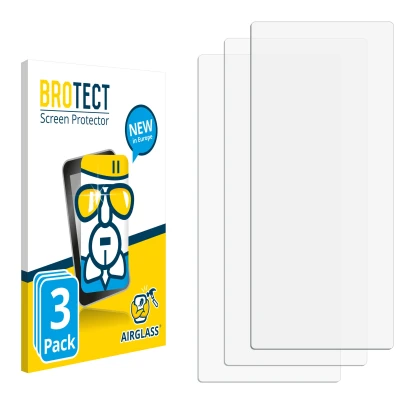 Front side of a product packaging with the brand logo BROTECT. Next to it is the corresponding screen protector.
