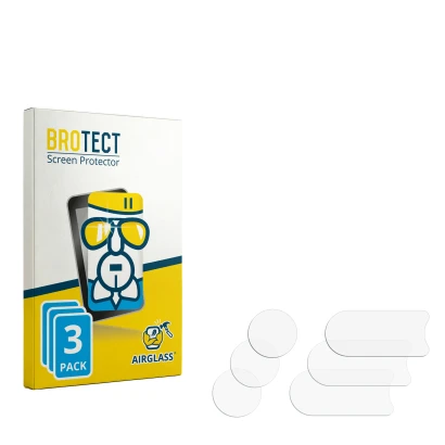 Front side of a product packaging with the brand logo BROTECT. Next to it is the corresponding screen protector.
