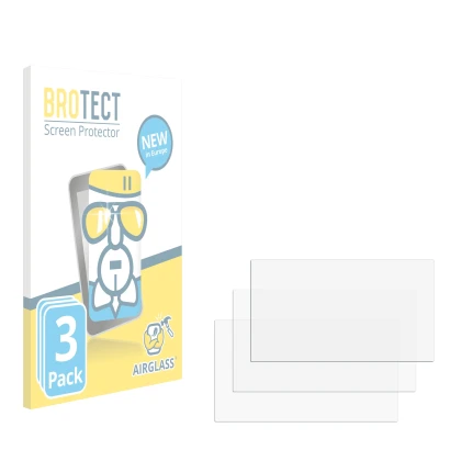 Front side of a product packaging with the brand logo BROTECT. Next to it is the corresponding screen protector.