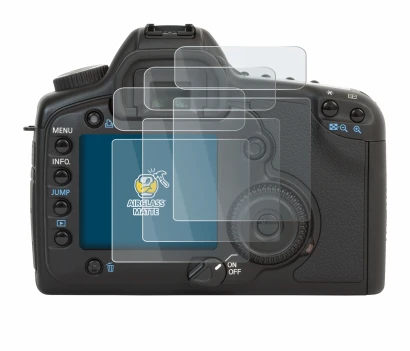 Image of the device Canon EOS 5D with a wide variety of screen protectors.