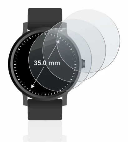 Image of the device Watches (Circular, ø: 35 mm) with a wide variety of screen protectors.