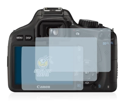 Image of the device Canon EOS 550D with a wide variety of screen protectors.