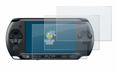 Image of the device Sony PSP Street E1004 with a wide variety of screen protectors.