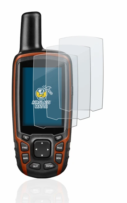 Image of the device Garmin GPSMAP 64s with a wide variety of screen protectors.