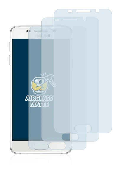 Image of the device Samsung Galaxy A3 2016 with a wide variety of screen protectors.